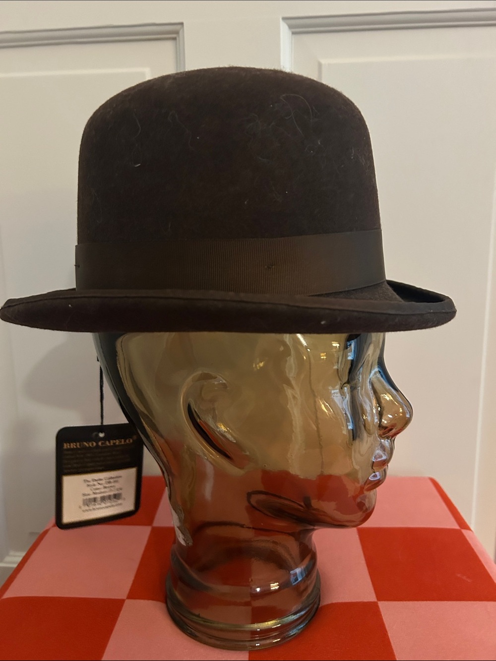 Classic Black Bowler Hat with Ribbon Trim - Picture 5 of 5